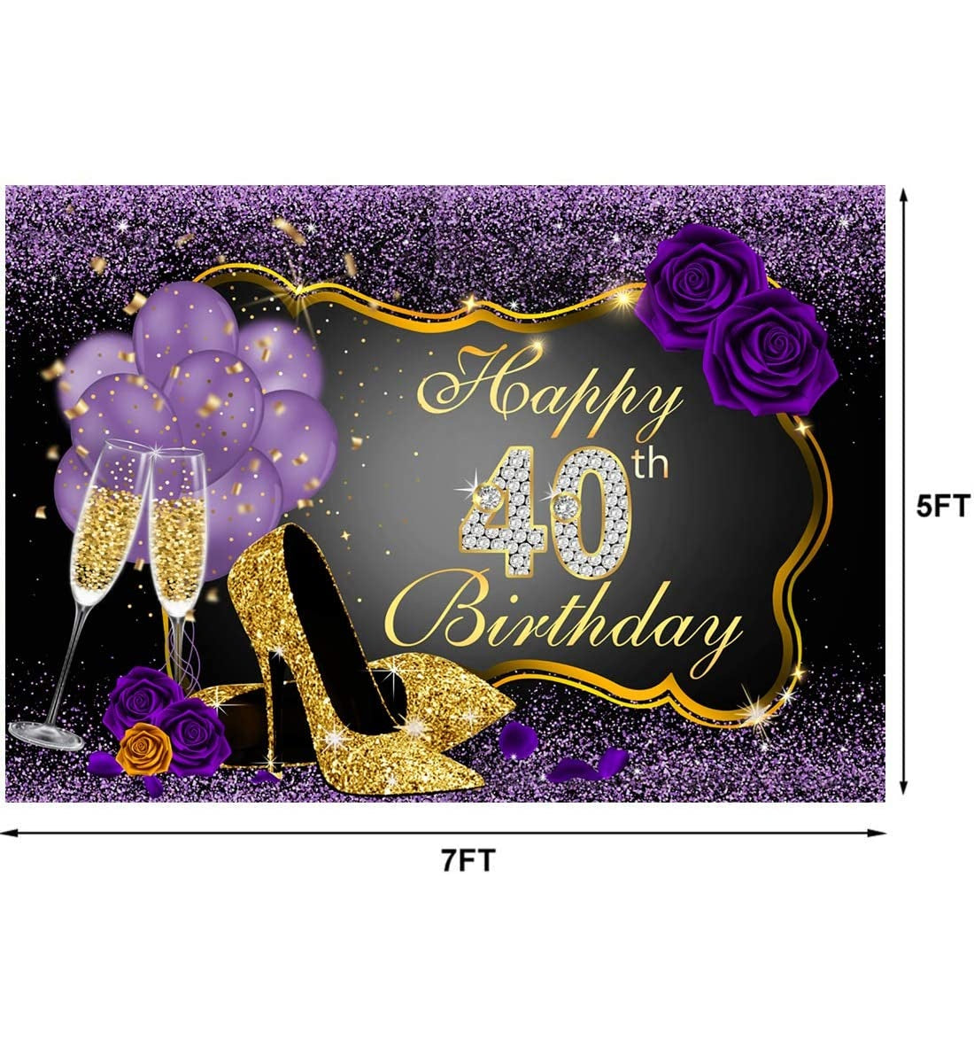 40th Birthday Party Backdrop 