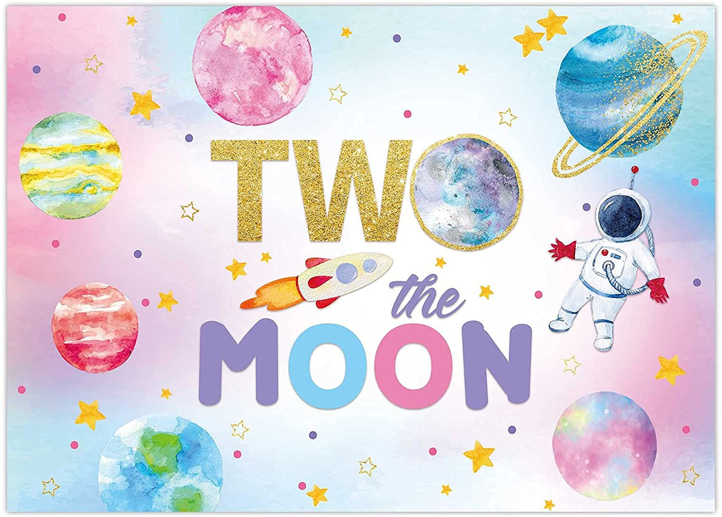 Space Theme Birthday Party Backdrop