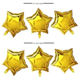 Decorations Set - Happy Birthday Blue Foil, 6 Pieces Gold Foil Star, 51 Pieces Latex Balloons