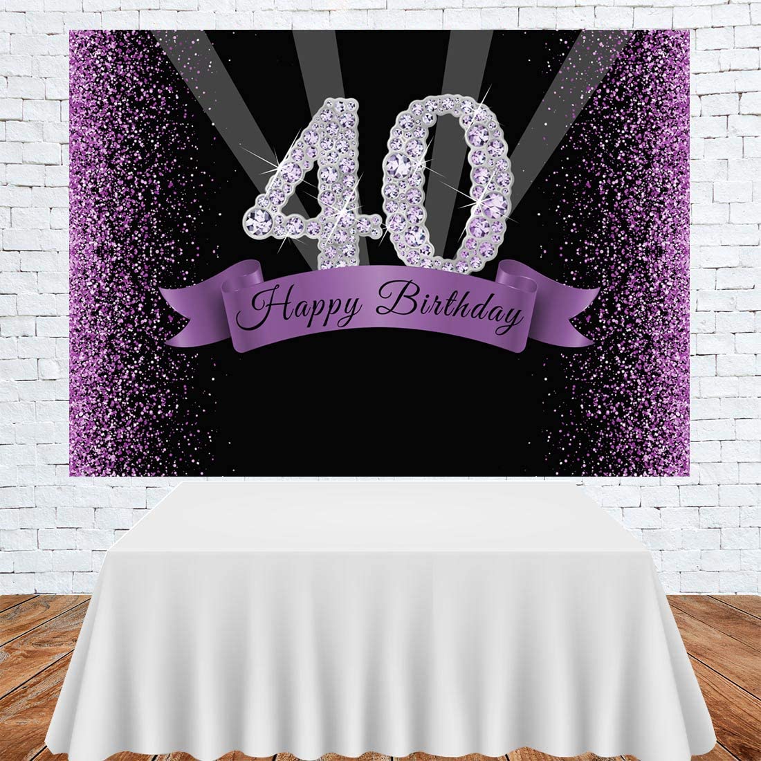 40th Birthday Party Backdrop 