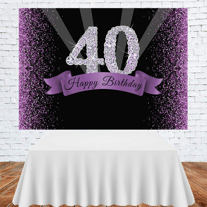 40th Birthday Party Backdrop 