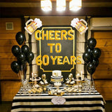 Cheers To 60 Years Balloons & banners decorations