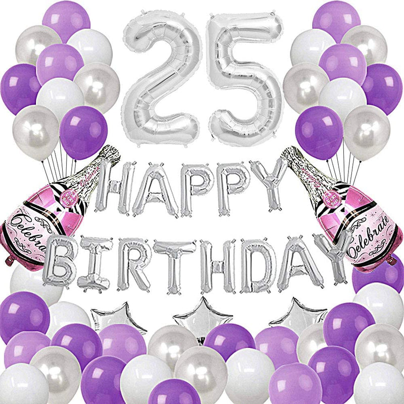 25th Birthday decoration combo - (Pack of 47)