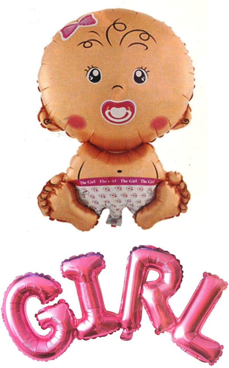 Baby Foil Balloon And "Girl" Letter Foil Balloon Helium Quality Foil Balloon For Baby Showers Party Supply Decorations