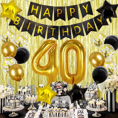 40th Birthday Gold Decorations