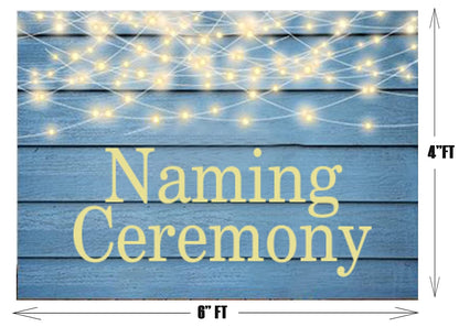 Naming Ceremony Boys Backdrop Banner Decoration