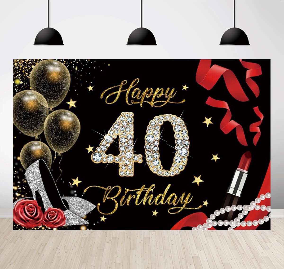 40th Birthday Party Backdrop 