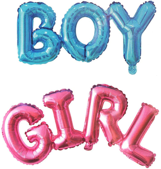 Baby Shower Decoration Pink Blue Fringe Curtain And Boy Girl Foil Balloon
