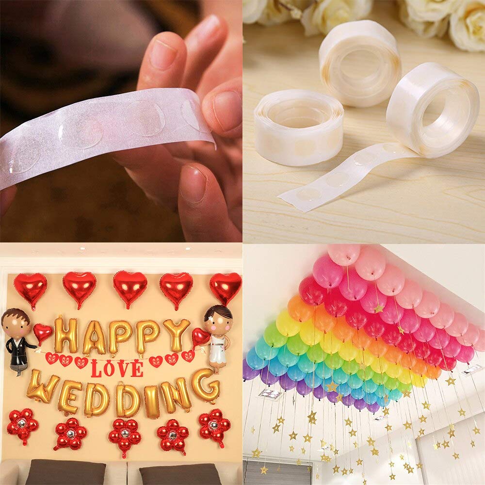 Balloon Glue Dots- For Foil, Latex, Confetti Balloon Adhesive(Pack Of 100)