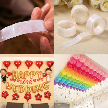 Balloon Glue Dots- For Foil, Latex, Confetti Balloon Adhesive(Pack Of 100)