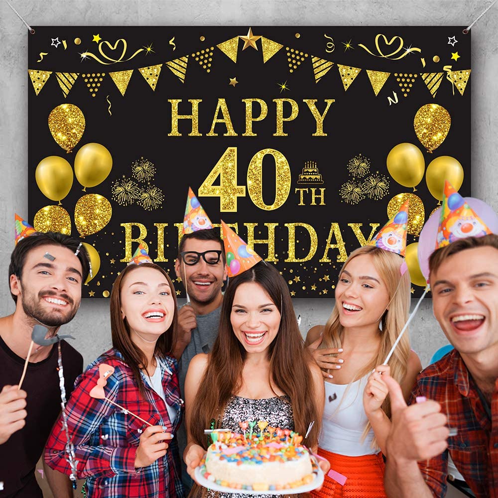 40th Birthday Party Backdrop 