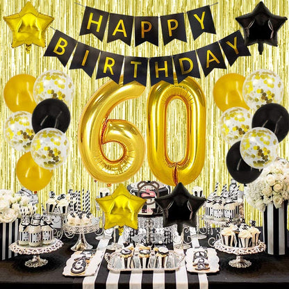 60th Birthday Gold Decorations