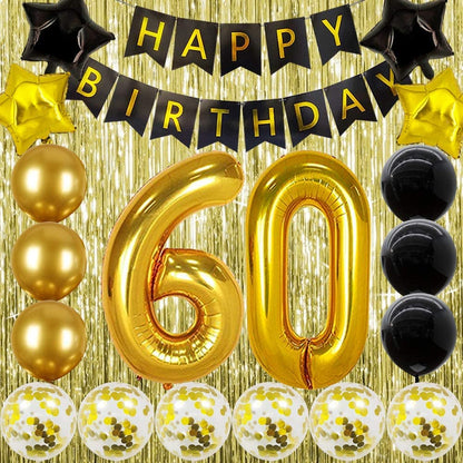 60th Birthday Gold Decorations