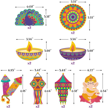 Diwali Decorations Kit Banner and Hanging Swirls