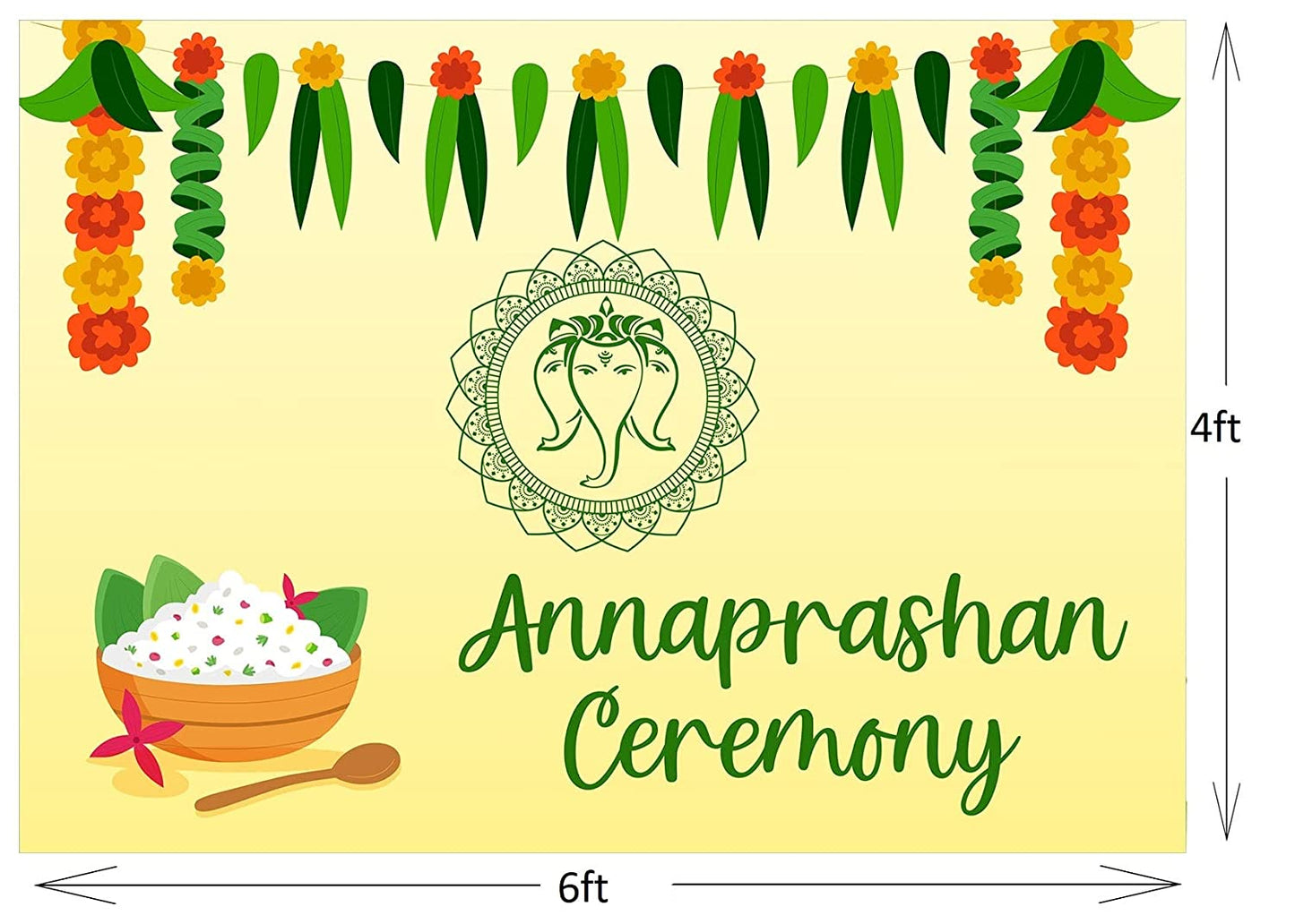 Annaprashan Ceremony Boys Backdrop Banner Decoration