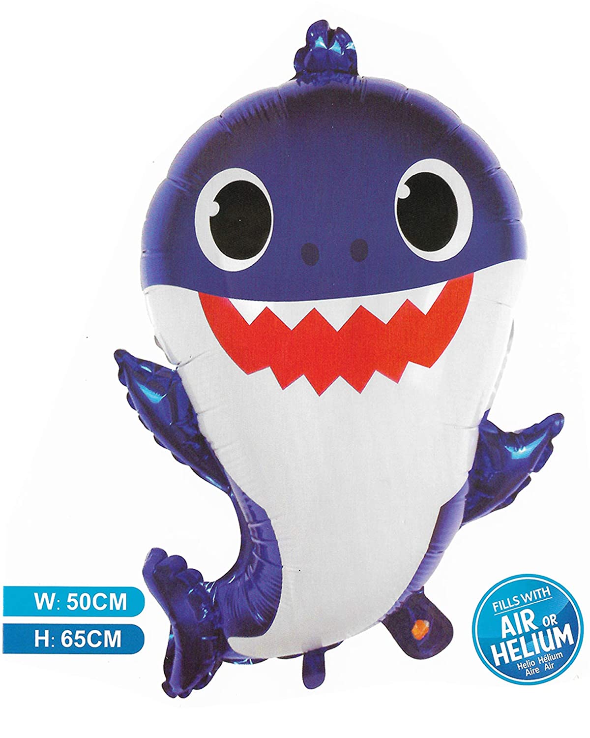 Blue Shark Shaped Balloons Foil Helium Balloons For Shark Party-set of 1