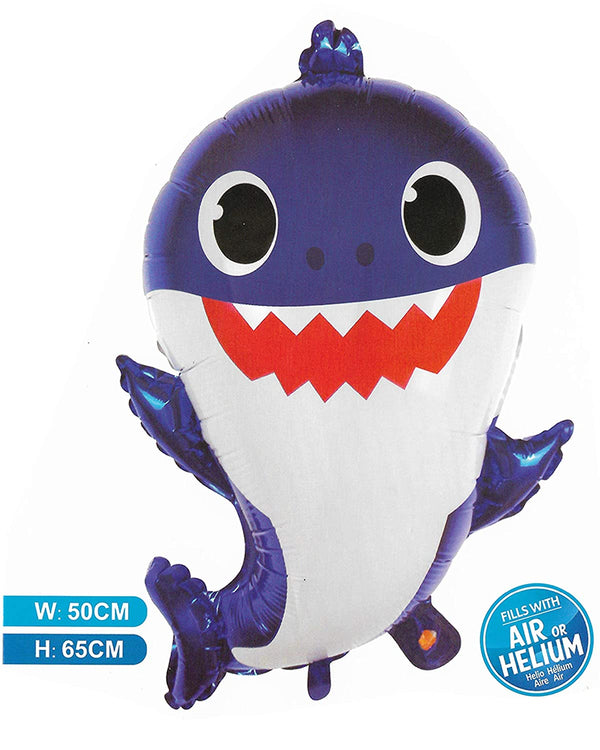 Blue Shark Shaped Balloons Foil Helium Balloons For Shark Party-set of 1