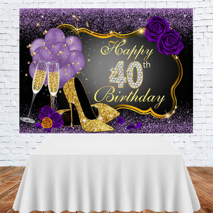 40th Birthday Party Backdrop 