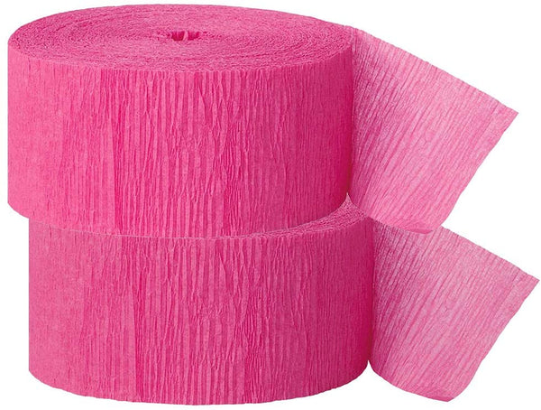 Dark Pink Crepe Paper Crepe Paper Streamer (6 Piece) - Party Supplies For Parties, Baby Shower, Bridal Shower