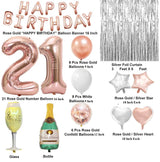 21St Birthday Decorations-Rose Gold 21 Birthday Party Supplies, 21St Birthday Balloons For Her For Finally Legal 21St Birthday Party