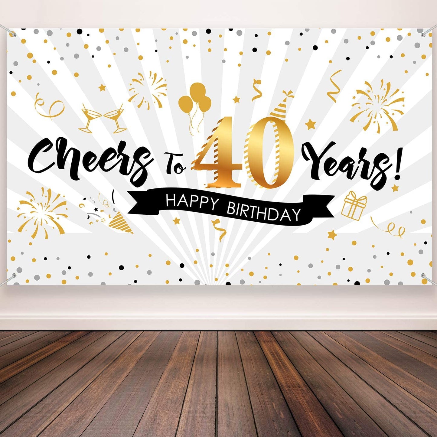 40th Birthday Party Backdrop 
