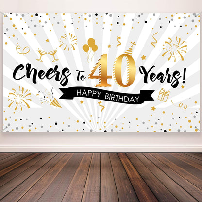 40th Birthday Party Backdrop 