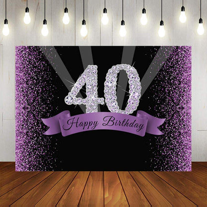 40th Birthday Party Backdrop 