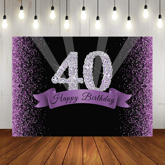 40th Birthday Party Backdrop 