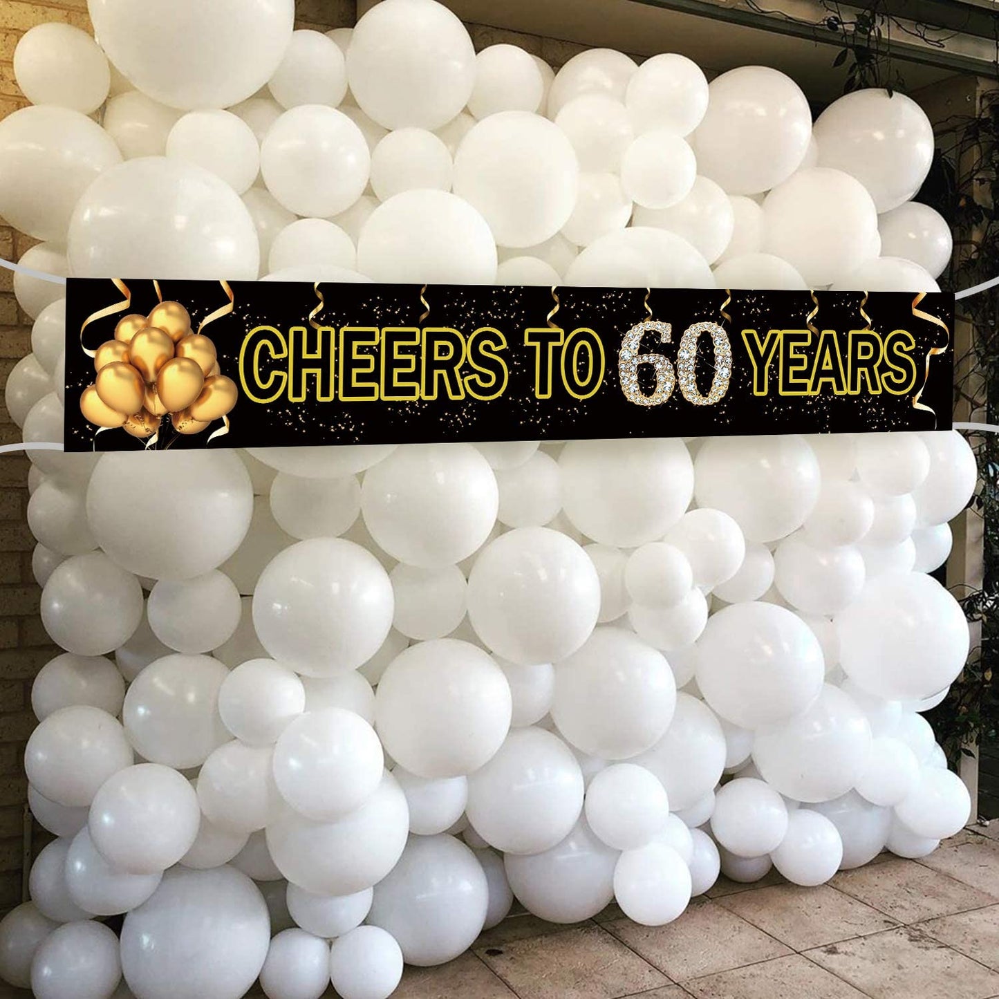 60th Anniversary/Birthday Party Long Banner For Decorations