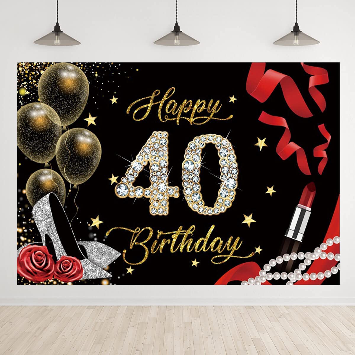 40th Birthday Party Backdrop 