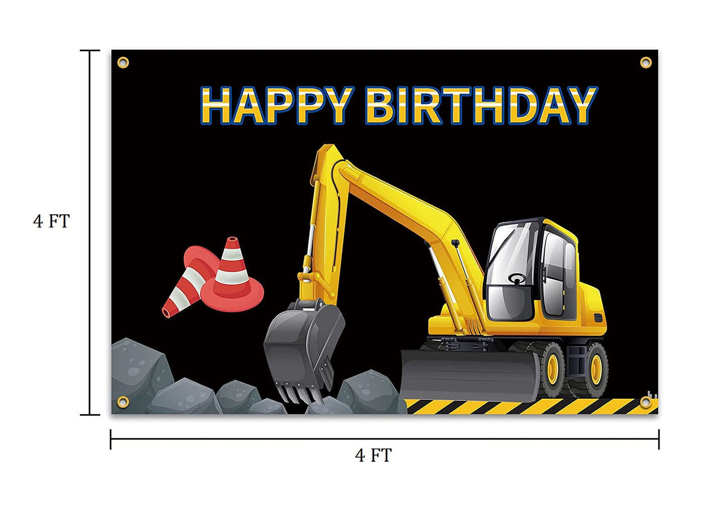Construction Birthday Party Backdrop