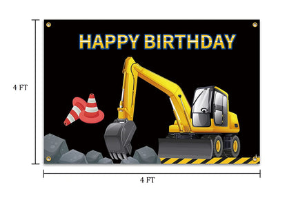 Construction Birthday Party Backdrop