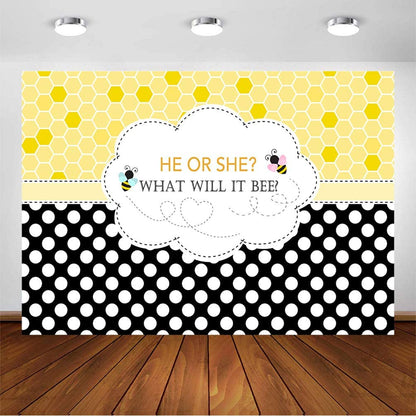 Baby Shower What It Will Bee Backdrop