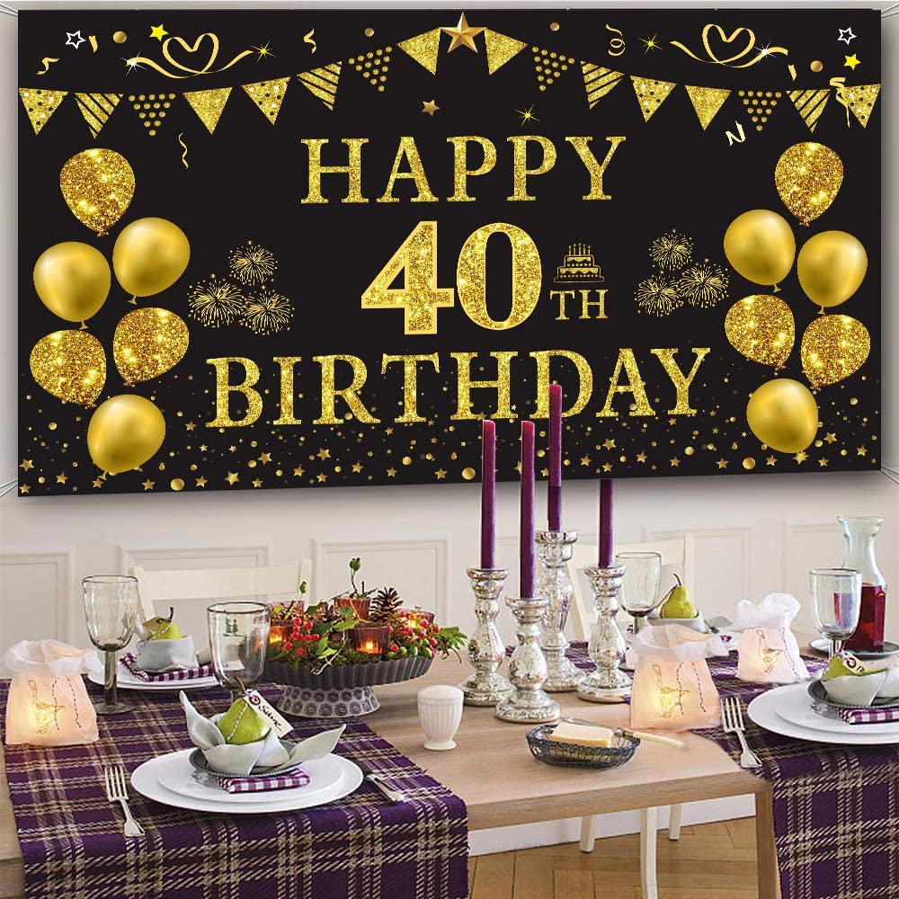 40th Birthday Party Backdrop 