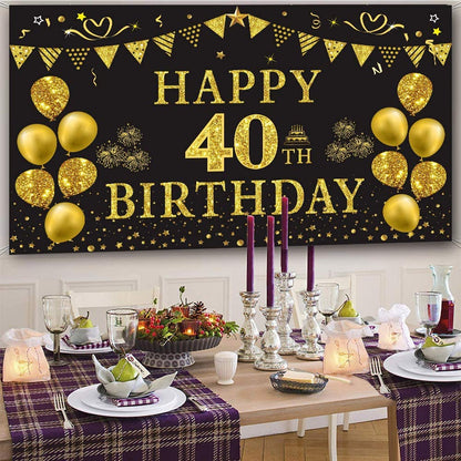 40th Birthday Party Backdrop 
