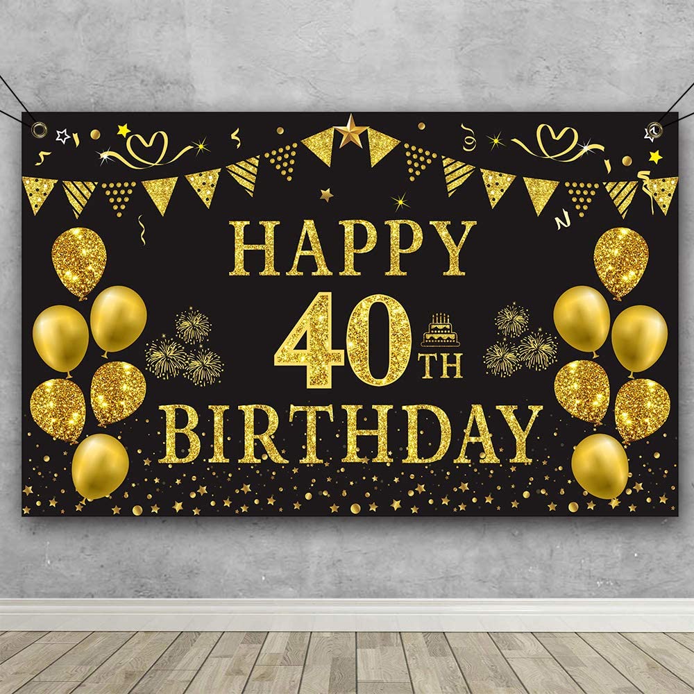 40th Birthday Party Backdrop 