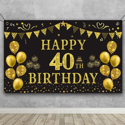 40th Birthday Party Backdrop 