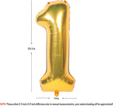 32 Inch Gold Digit Helium Foil Birthday Party Balloons Number 1
