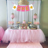 One First Birthday Girl Banner , Bunting & Garland Photo Booth Props Decoration