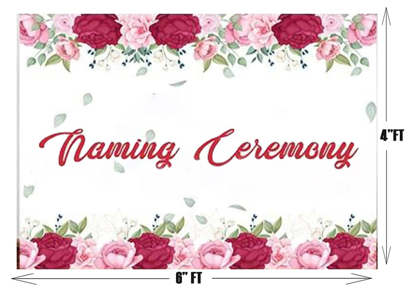 Naming Ceremony Girl Backdrop Banner Decoration