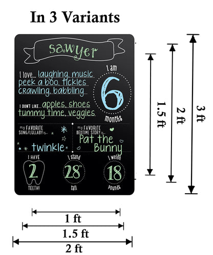 Half Birthday Birthday Party Customized Chalkboard/Milestone Board