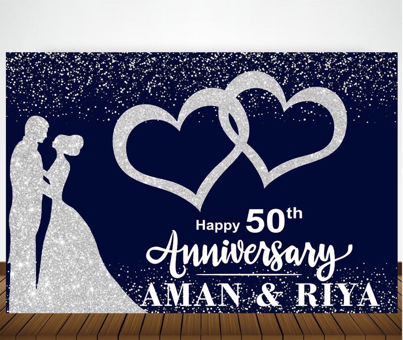50th Anniversary Party Backdrop  For Decorations