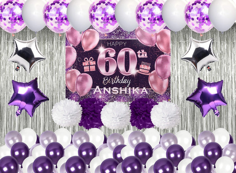 60th Birthday Party Complete Decoration Kit 