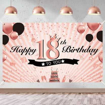 18th Birthday Party Backdrop 