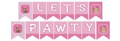 Dog Theme Birthday Party Banner for Decoration