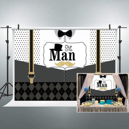 Little Man Theme Party Backdrop