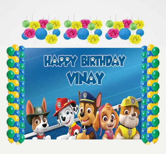 Paw Patrol Theme Birthday Party Complete Decoration Kit