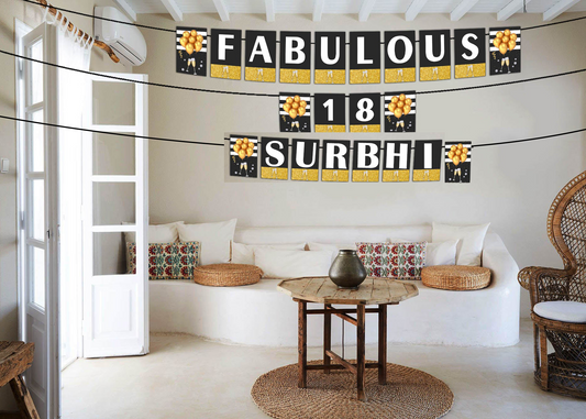 18th Birthday Party Banner for Decoration