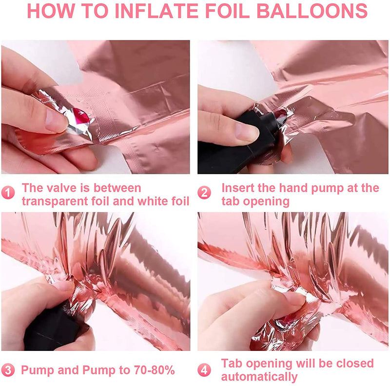 16 Inch Rose Gold Number 5 Balloon, Large Helium Balloon Birthday Party Decorations for Girls, Rose Gold Latex Balloons, 2 Year Party Supplies for Baby Shower Birthday Celebration