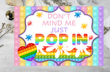 Pop It Theme Birthday Table Mats for Decoration